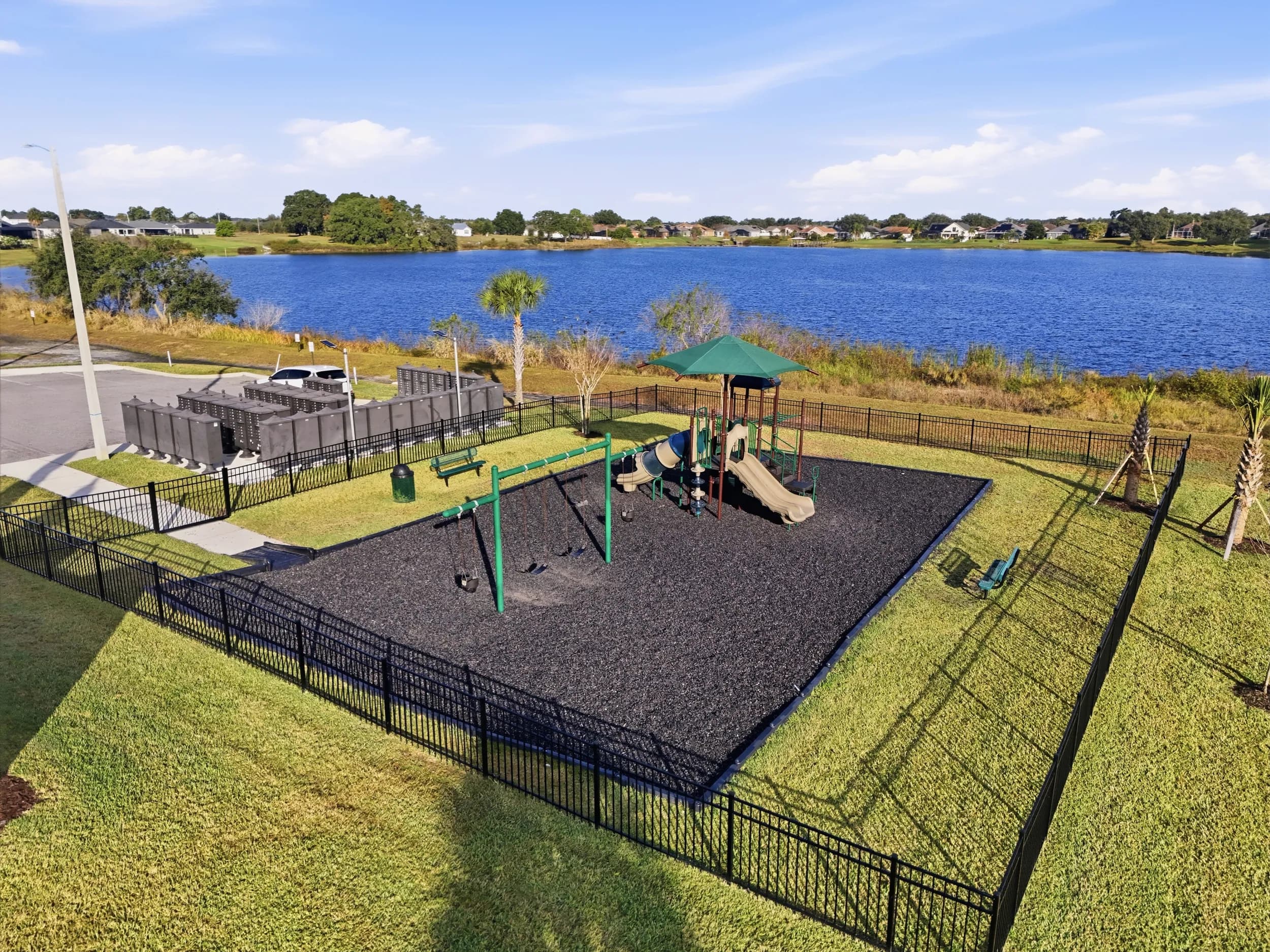 Playground beside the lake at Villa Mar