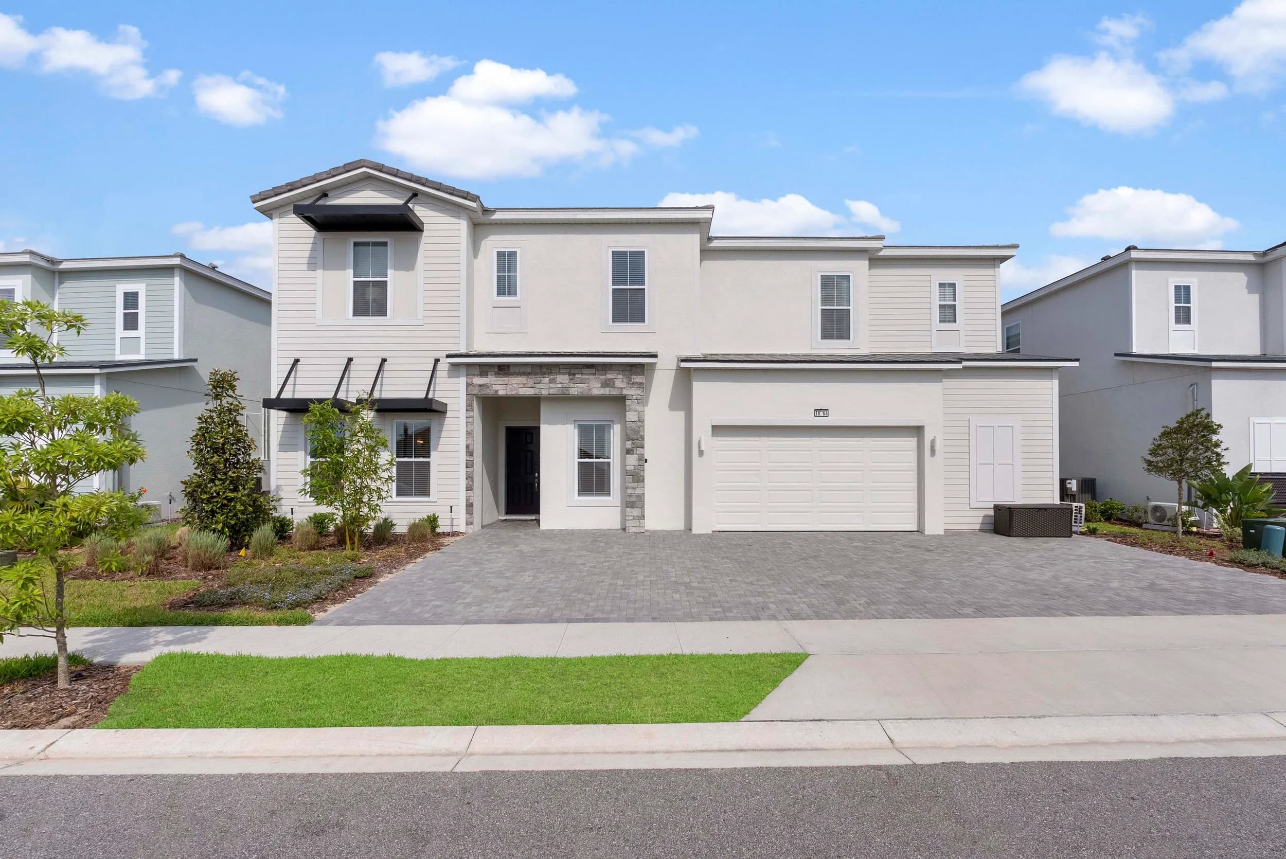 Two-story vacation rental home exterior